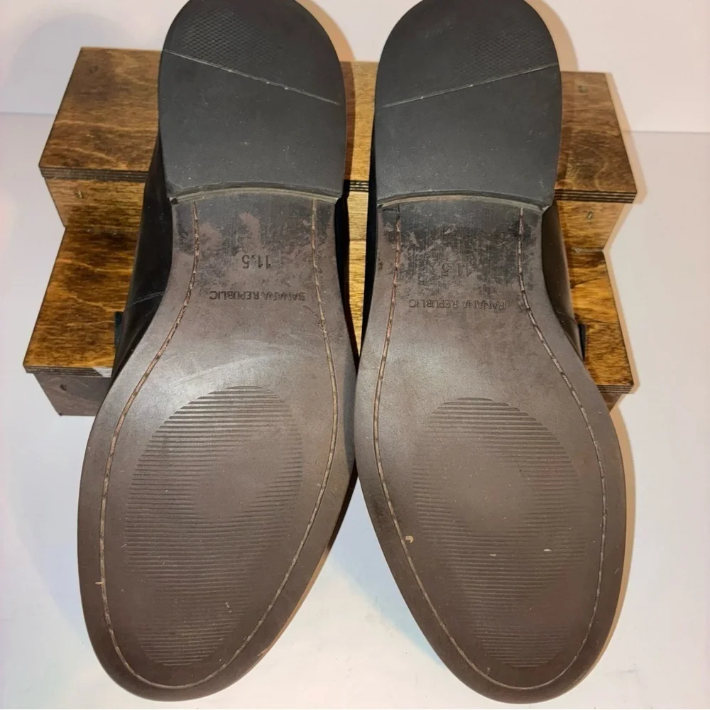 Banana Republic Men’s Penny Loafers Black Italian Leather Ortholite 11.5 M